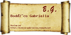 Bodócs Gabriella névjegykártya