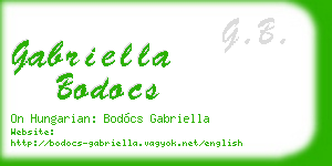 gabriella bodocs business card